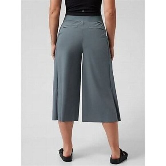 Athleta Cosmic Wrap Pant Minimalistic Gray Crop Wide Leg 10 - Picture 2 of 6